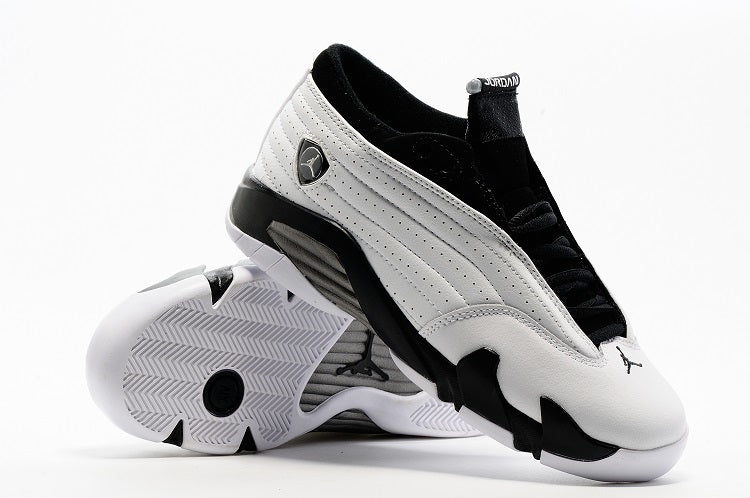 Jordan 14 Low Sneakers in White and Black