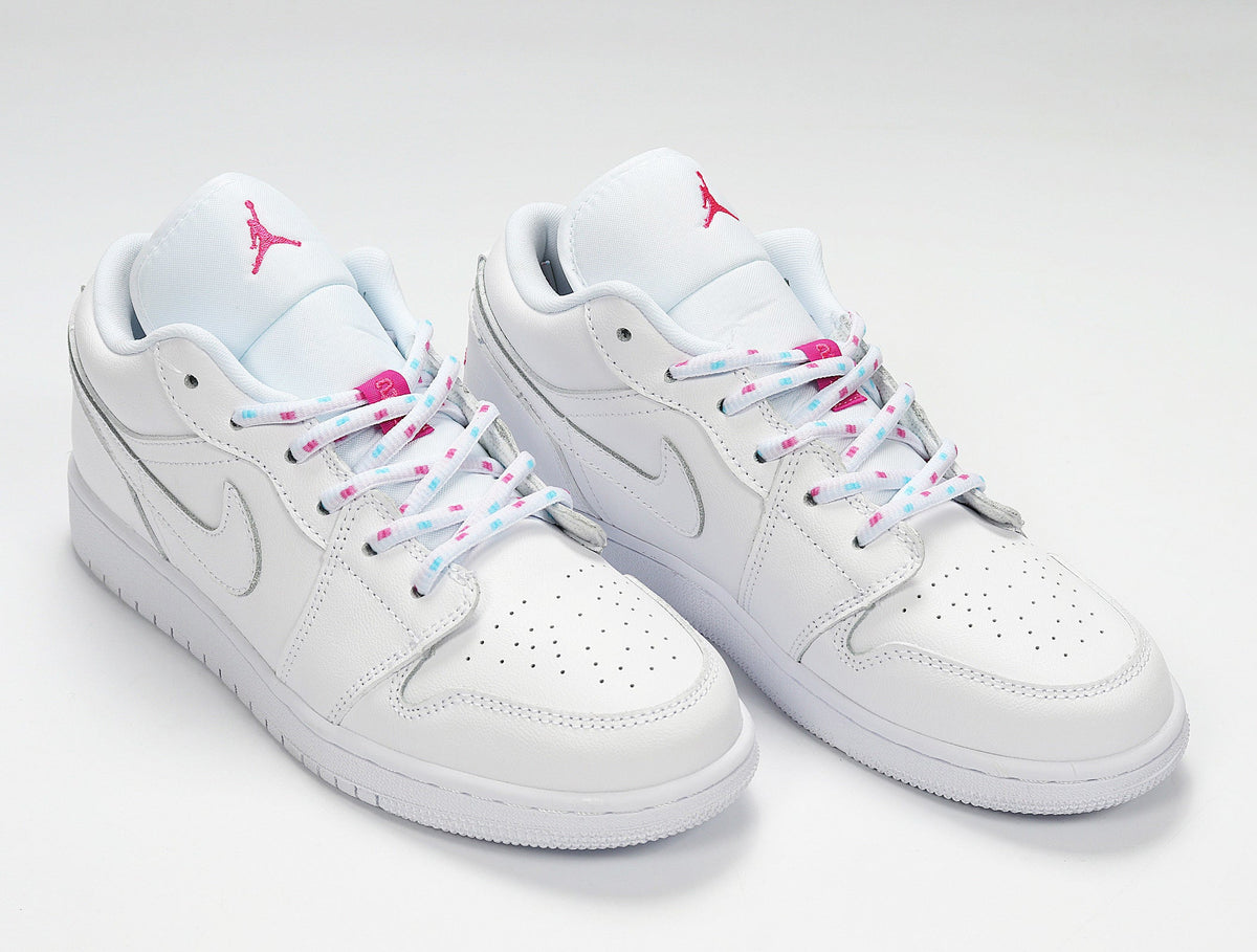 Jordan Air Jordan 1 Low White and Pink Sneakers