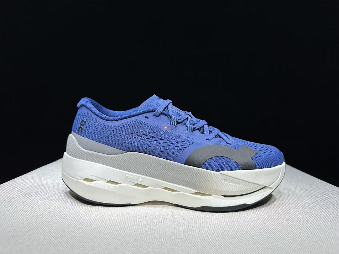 On Cloudboom Max Running Shoes, Blue and White