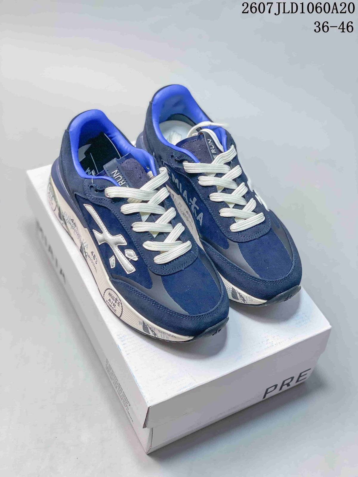 Premiata Lander Trainers Navy White 712800TIT