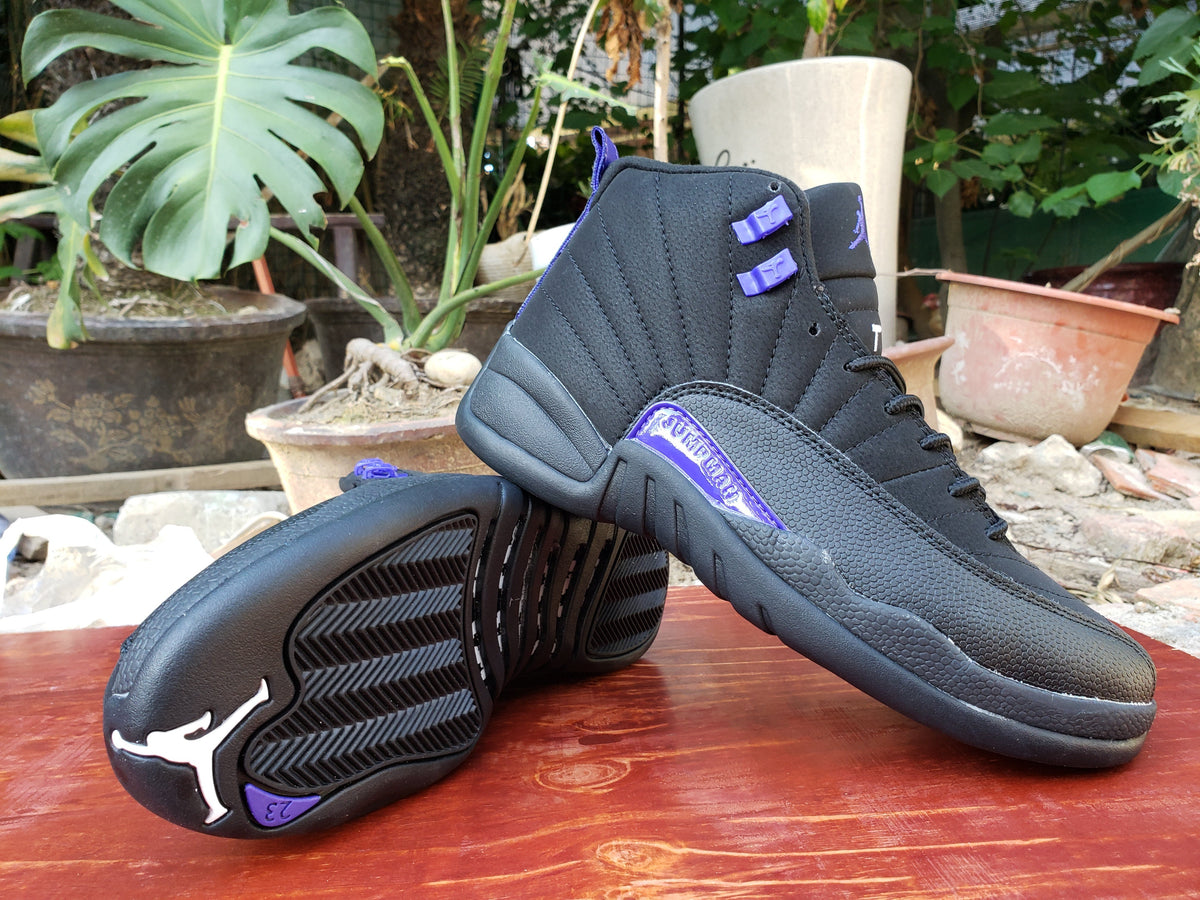 Air Jordan 12 High-Top Sneakers in Red/Black or Black/Purple