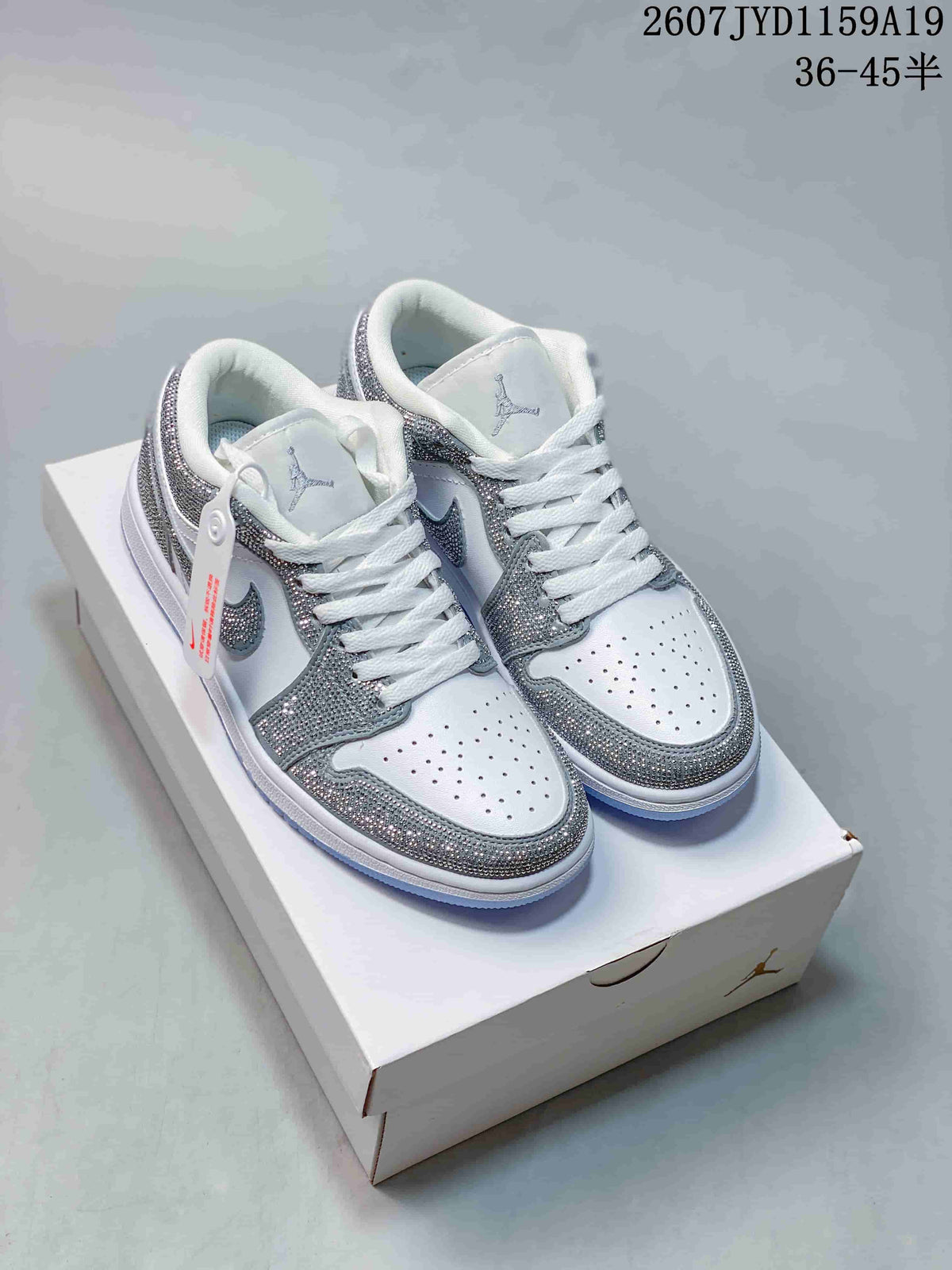 Jordan Air Jordan 1 Low Sneakers White Silver 2607JYD1159A19