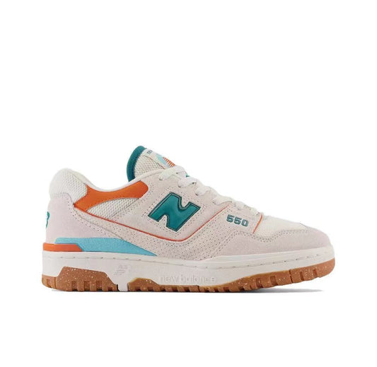 New Balance 550 Sneakers Cream Teal Orange BB550DA