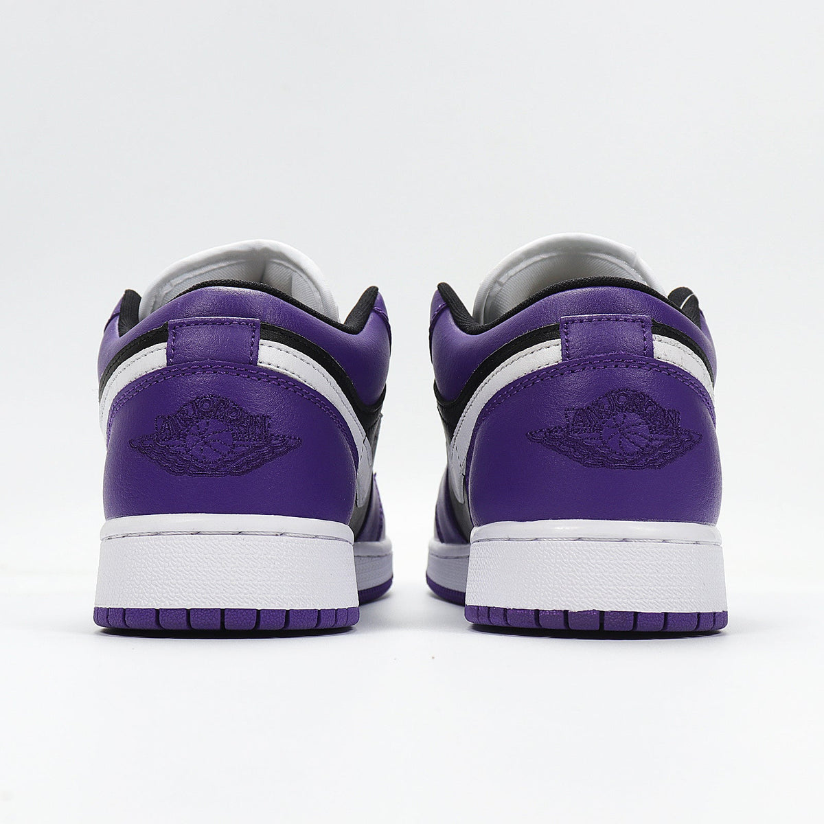 Jordan 1 Low Black Purple White Sneakers 553560-501