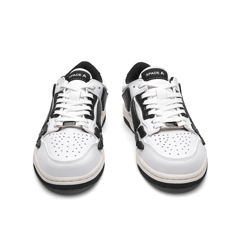 Spade A MFS003-111 White and Black Low-Top Sneakers