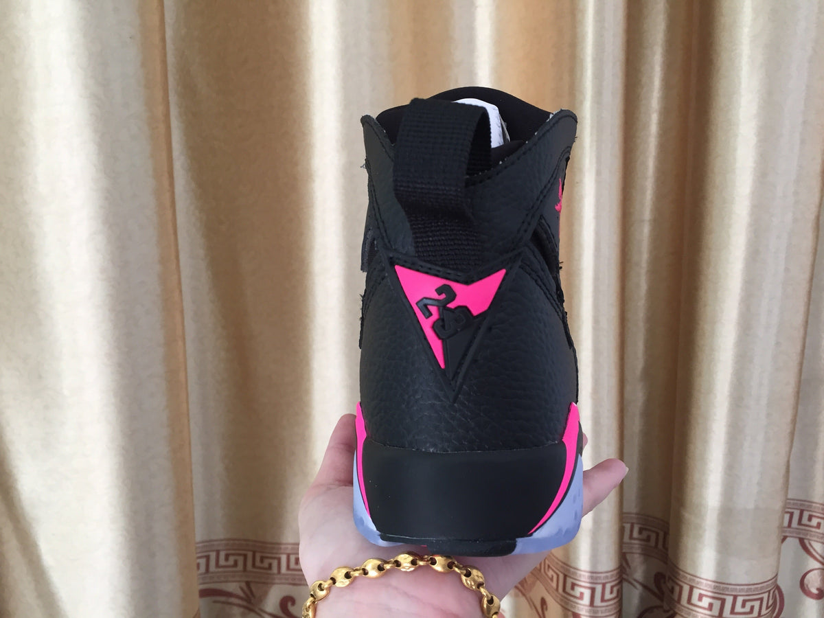 Jordan Air Jordan 7 Black and Pink High-Top Sneakers