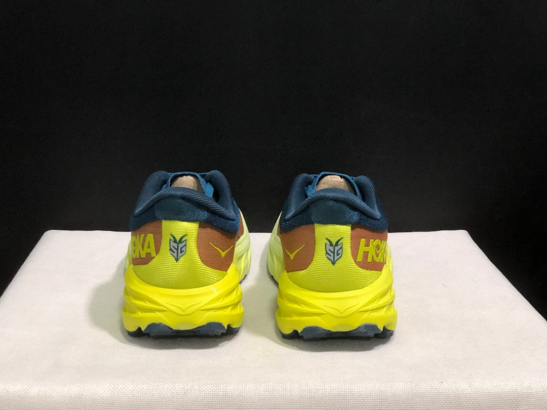 HOKA Speedgoat 6 Trail Running Shoes Blue Yellow