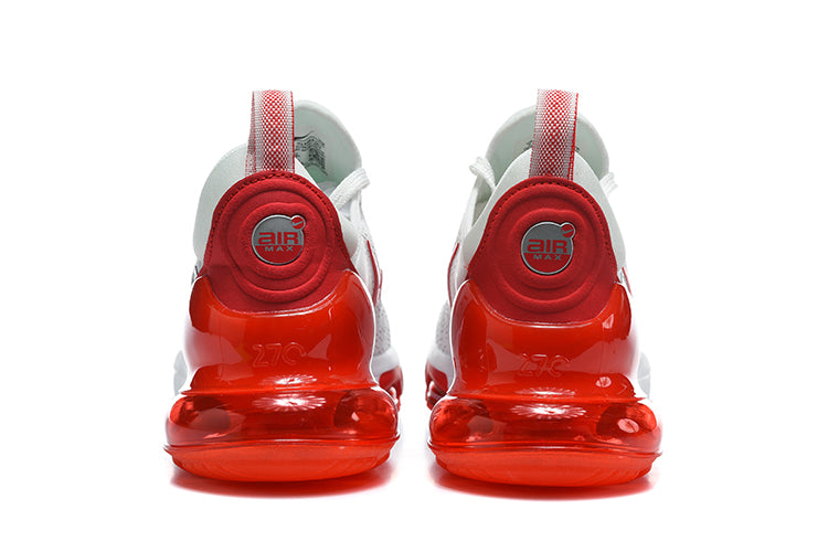 Nike Air Max 270 White and Red Sneakers