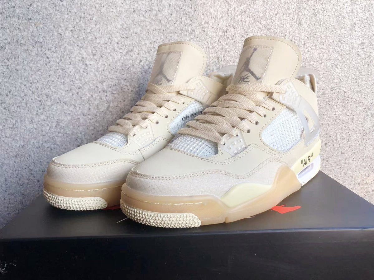 Jordan 4 Off-White Sail Sneakers