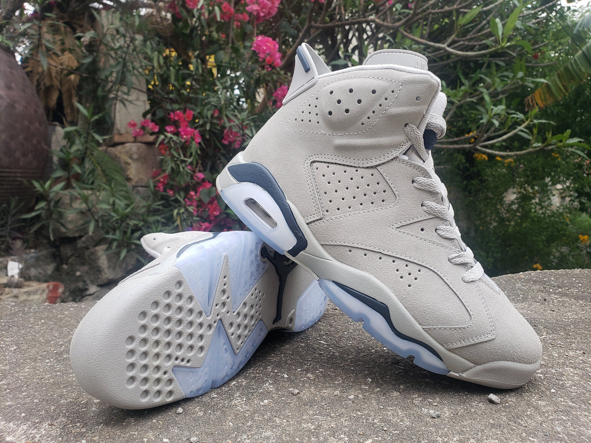 Jordan Air Jordan 6 Gray Navy High-Top Sneakers