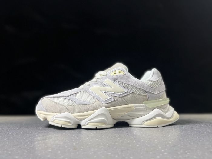 New Balance U9060ERB Sneakers in White and Pale Yellow