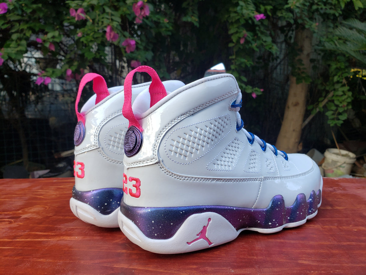 Air Jordan 9 White Galaxy High-Top Sneakers