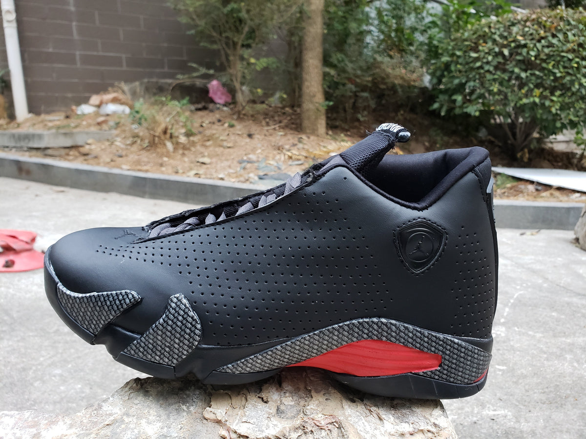 Jordan 14 Men’s High-Top Sneakers in Black, Blue and Iridescent