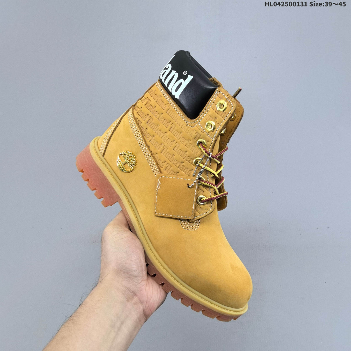 Timberland Yellow Lace-Up Ankle Boots