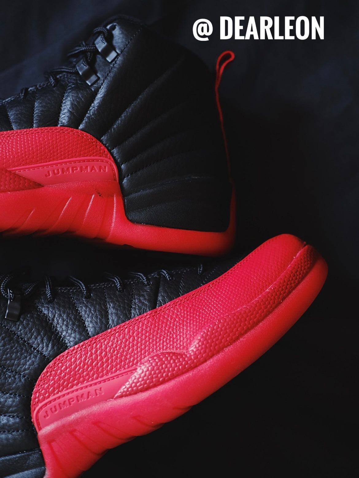 Jordan Air Jordan 12 Retro Flu Game Black Red Sneakers