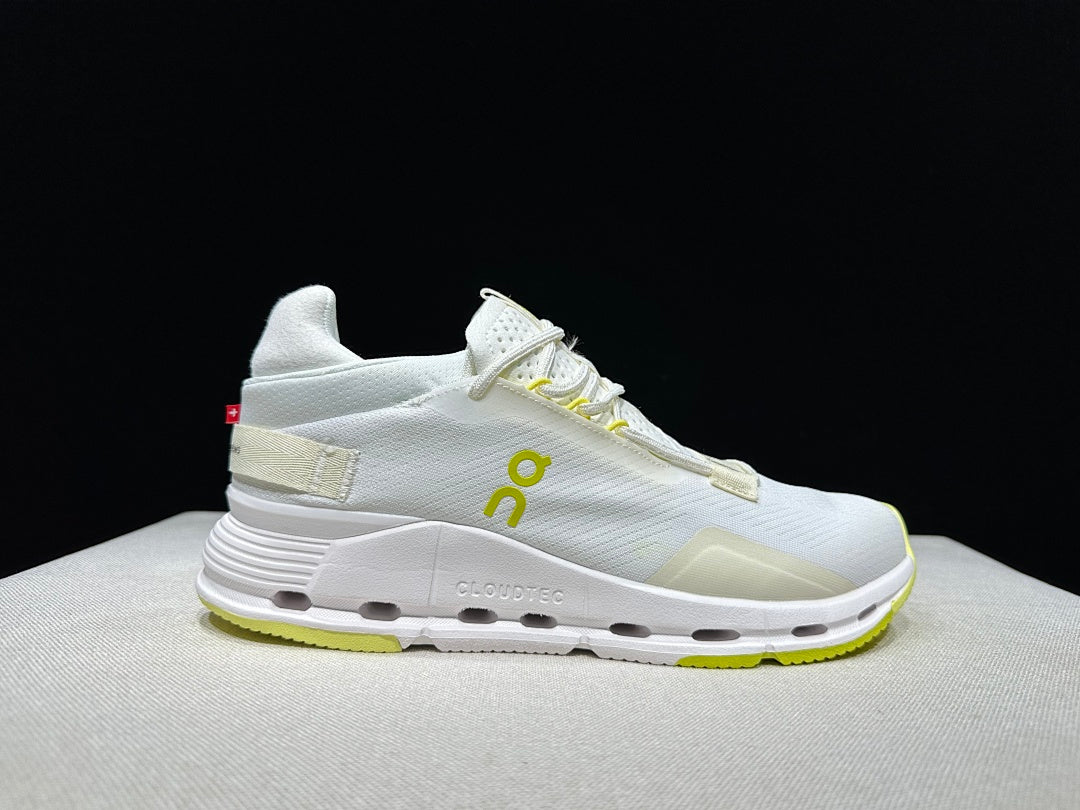 On Cloudnova 2 Sneakers White and Lime