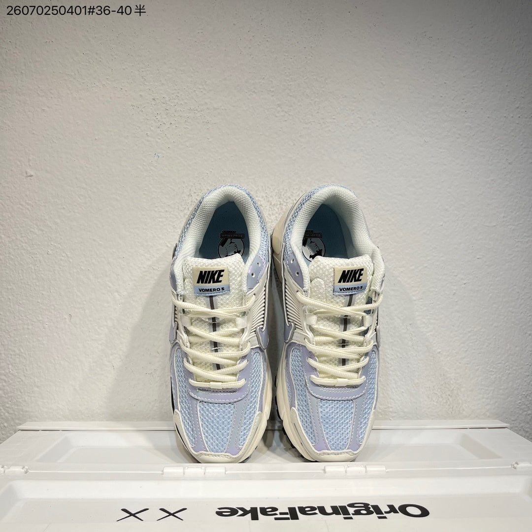 Nike Air Zoom Vomero 5 Sneakers in Cream, Blue and Lavender