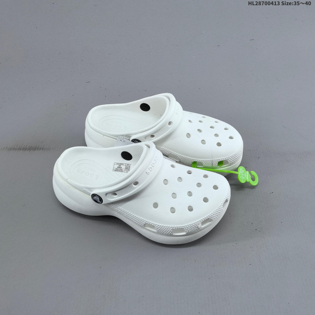 Crocs Classic Clog Platform in White and Black