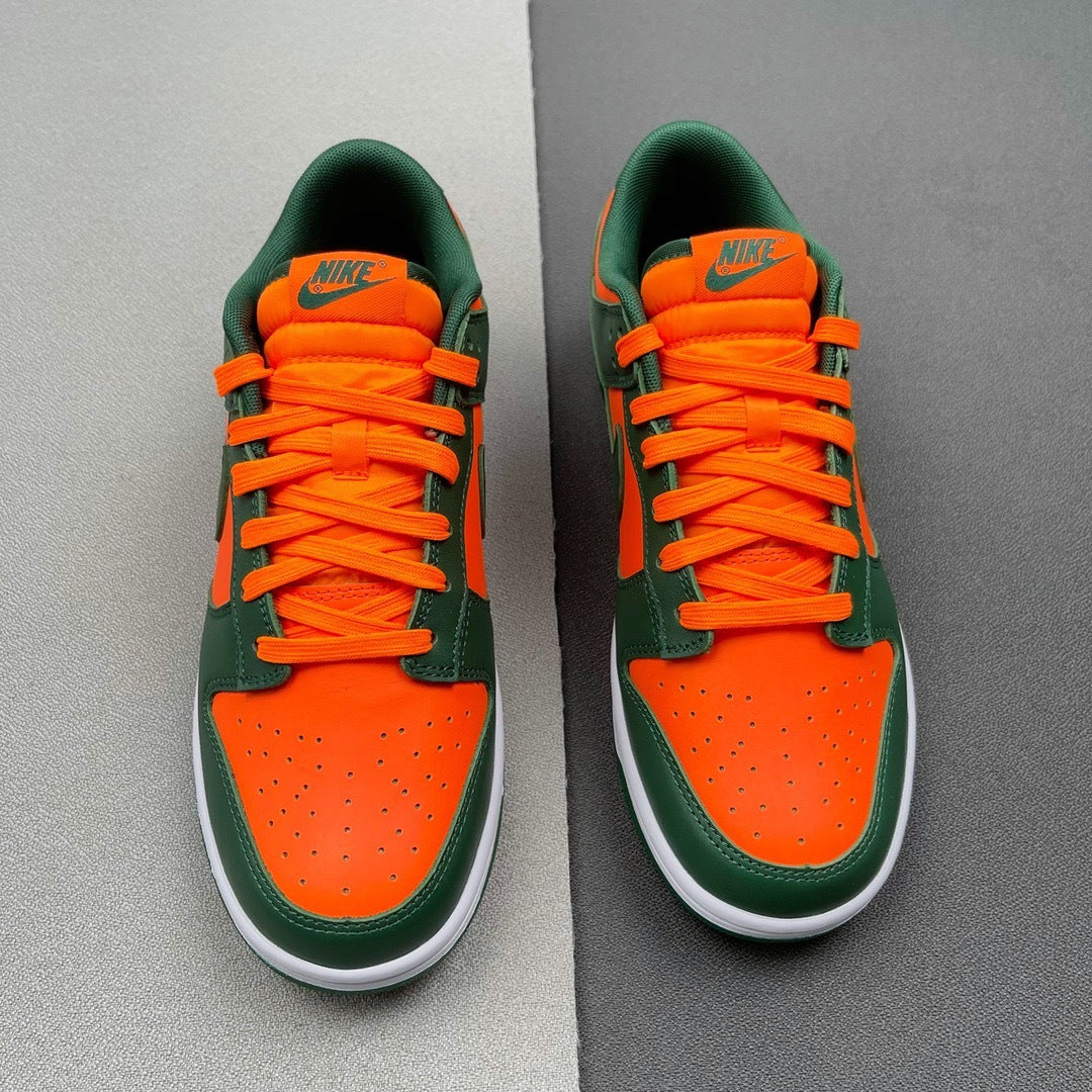 Nike Dunk Low Miami Hurricanes Green and Orange DD1391-300