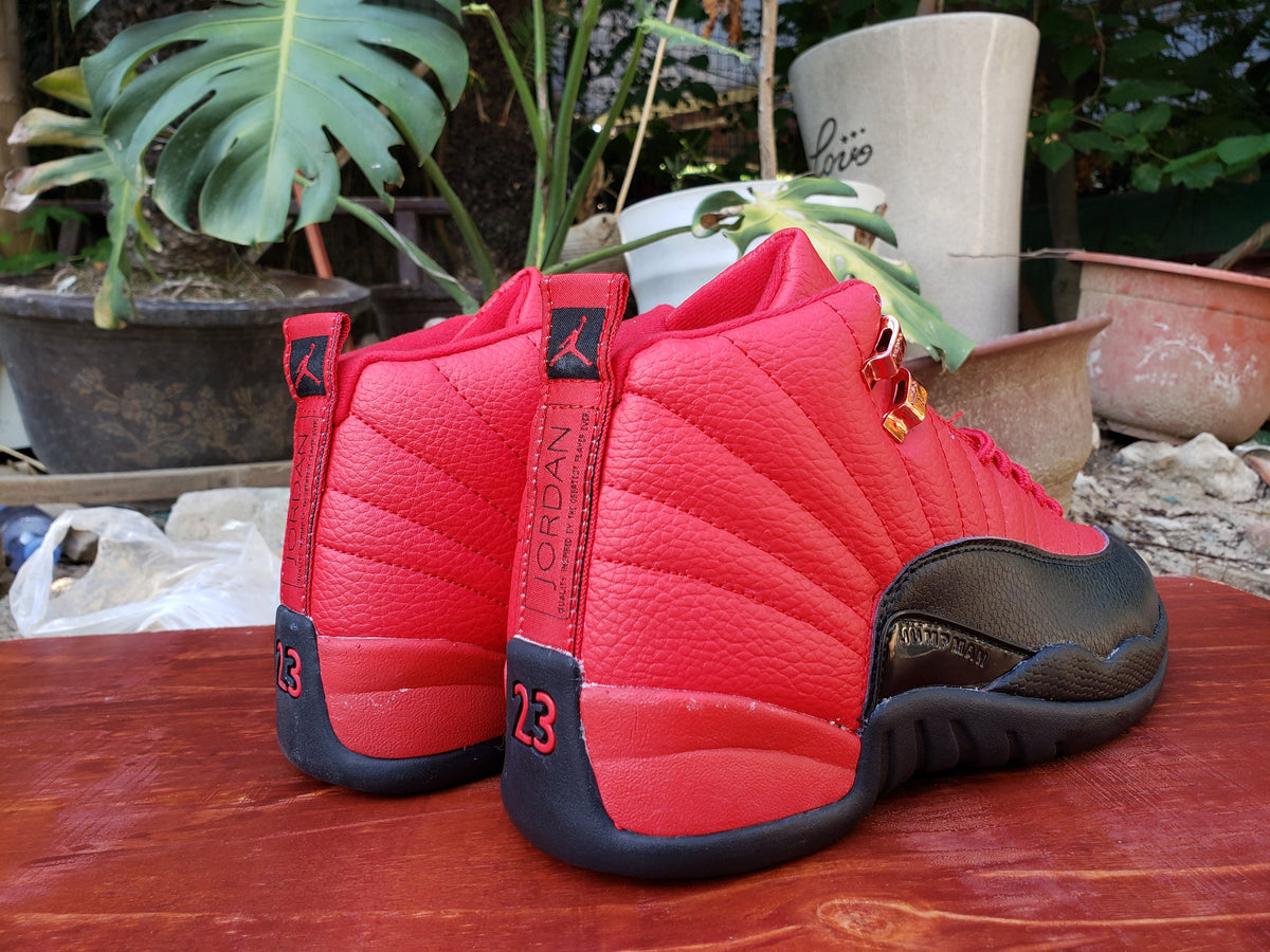Air Jordan 12 High-Top Sneakers in Red/Black or Black/Purple