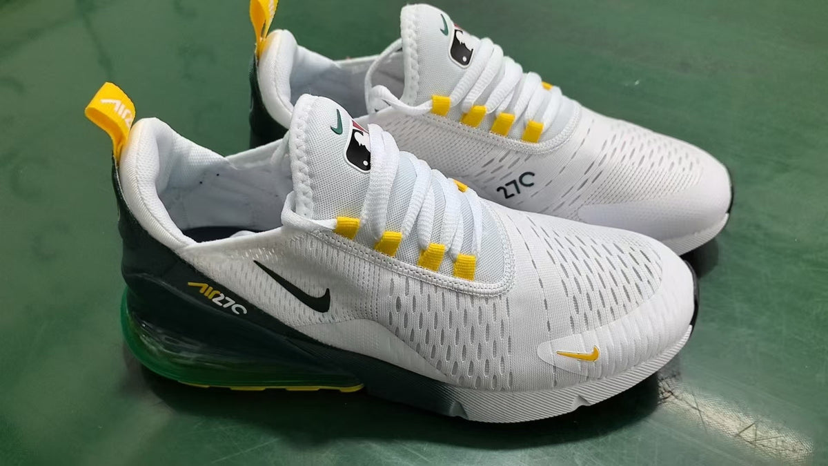 Nike Air Max 270 White Green Yellow Sneakers