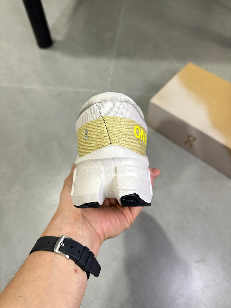 On Running Cloudmonster Running Shoes, Ivory Yellow