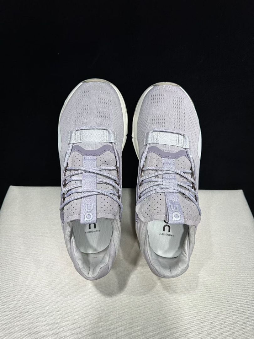 On Cloudnova 2 Sneakers in Gray and Purple