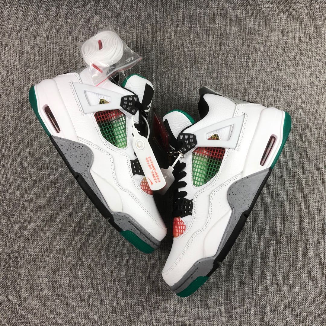 Jordan Air Jordan 4 Rasta White Green Sneakers