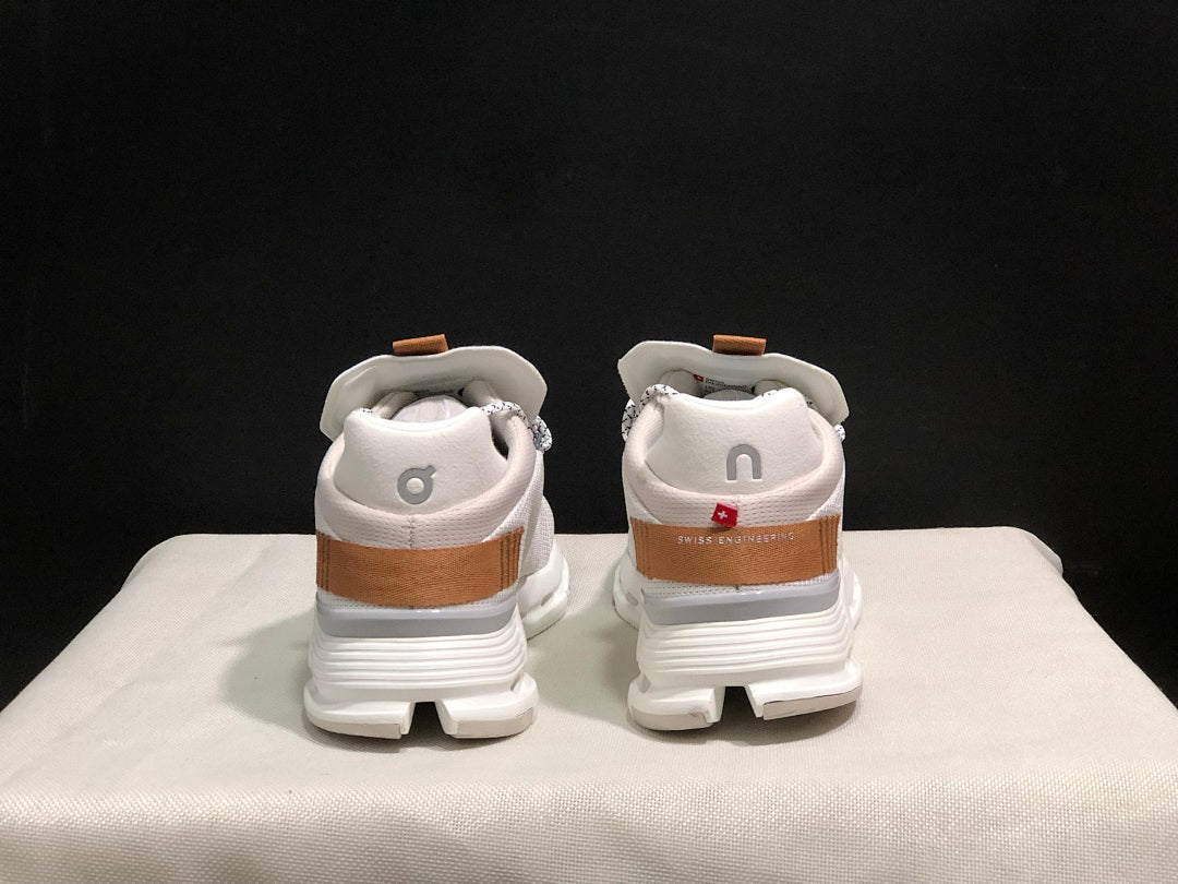 On Cloudnova 1 Sneakers in White Pearl
