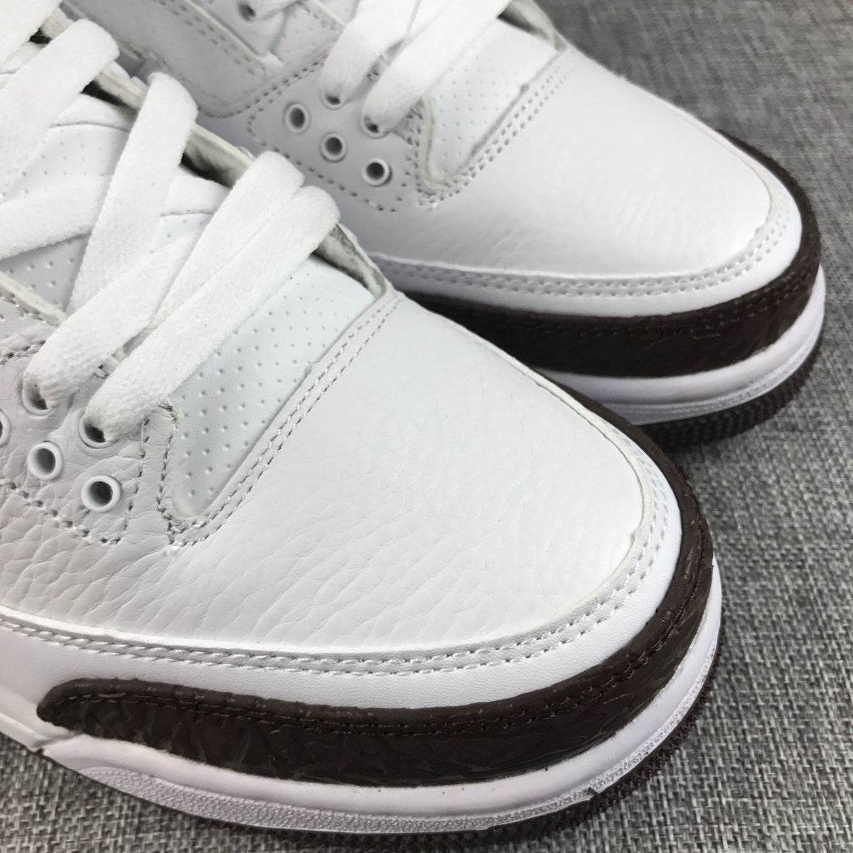 Air Jordan 3 Retro Mocha White and Brown Sneakers