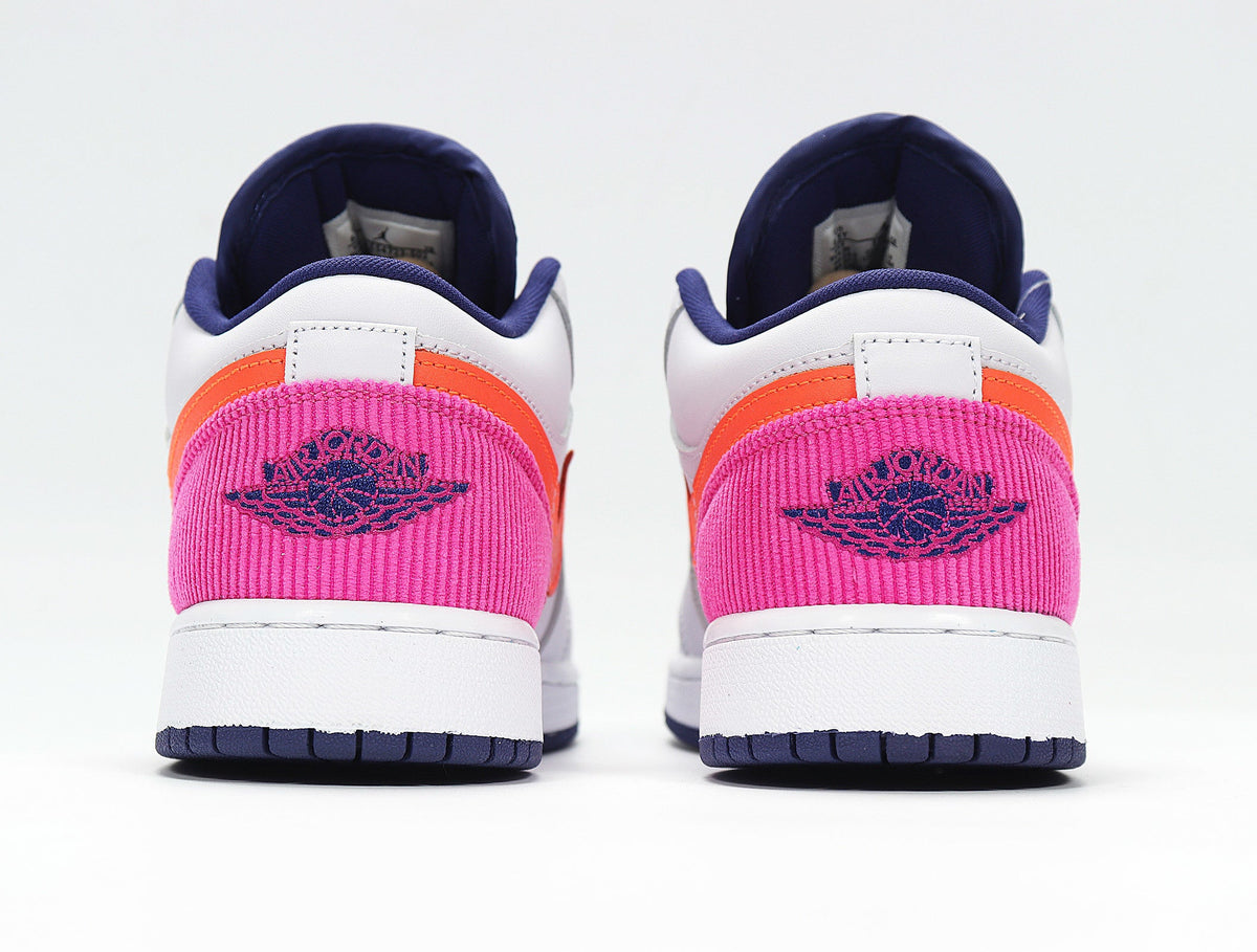 Jordan 1 Low SE Pink Gray Orange Sneakers 554723-502