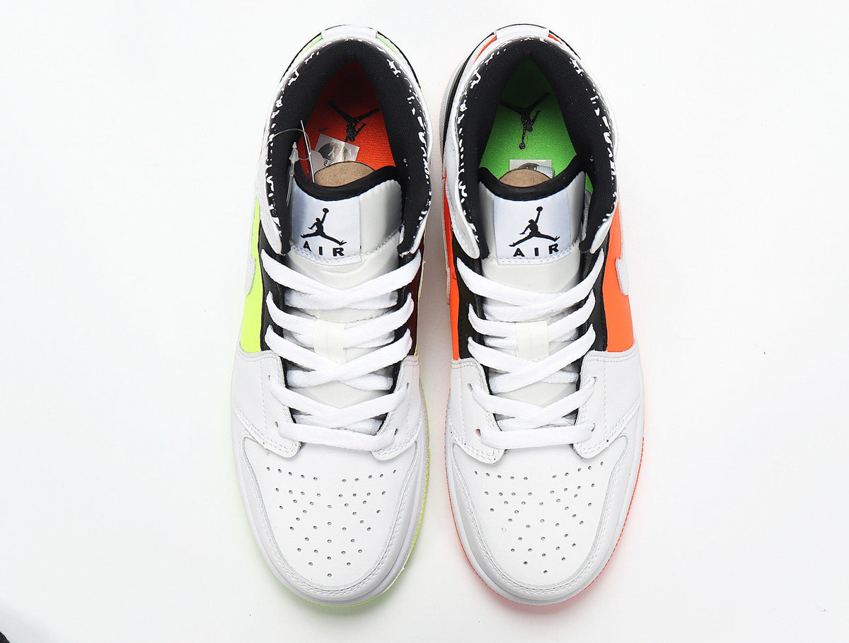 Jordan 1 Low Yellow Orange Sneakers 554725-870
