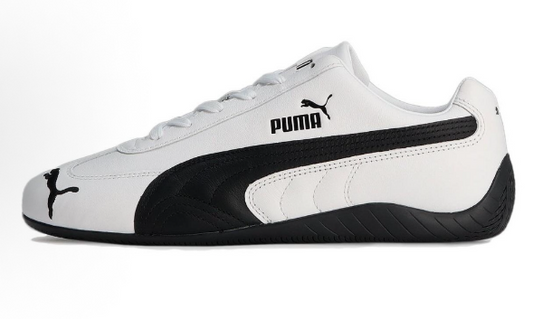 Puma White and Black Low-Top Sneakers