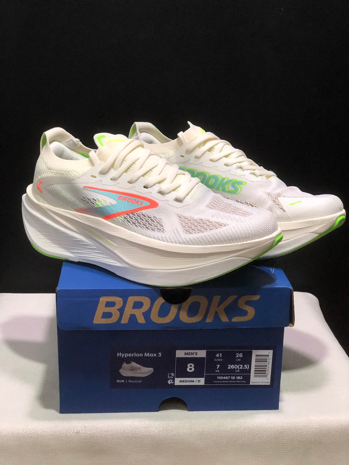 Brooks Hyperion Max 3 Running Shoes White Green