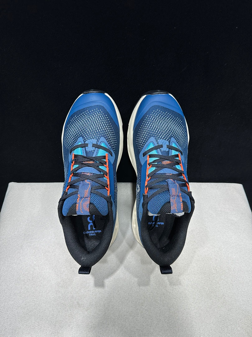 On Cloudsurfer Trail 2 Blue Trail Running Shoes