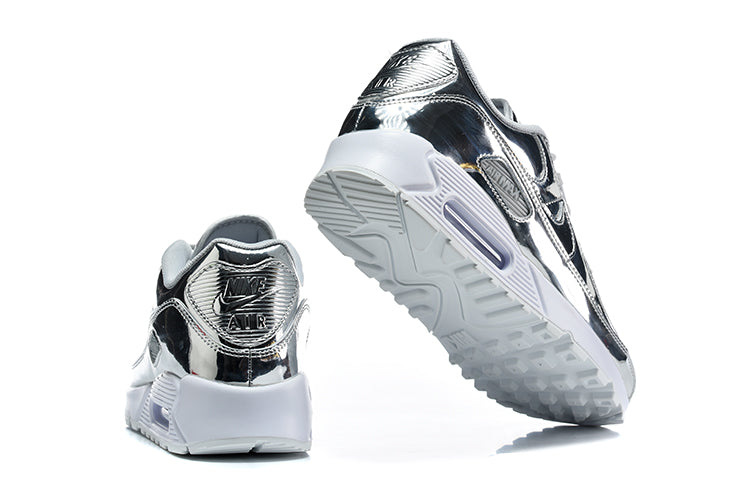 Nike Air Max 90 Sneakers in Silver and White