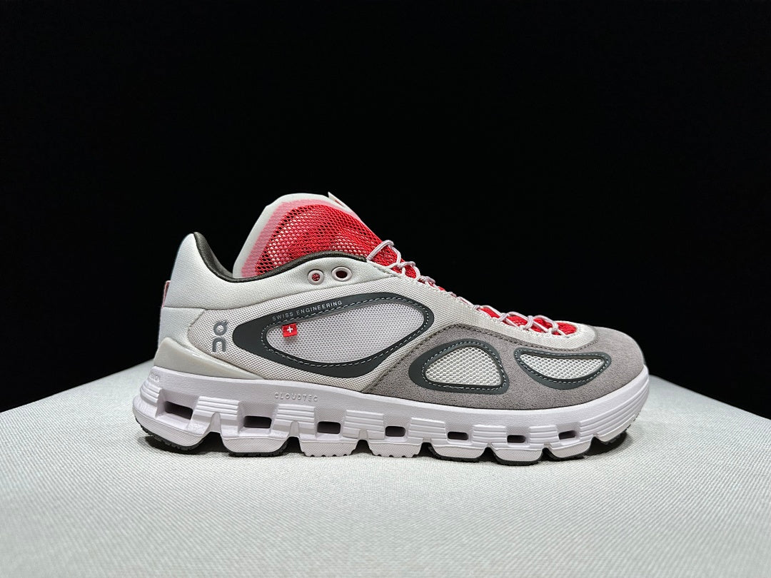 On Cloud X FKA Twigs Sneakers, Gray and Red