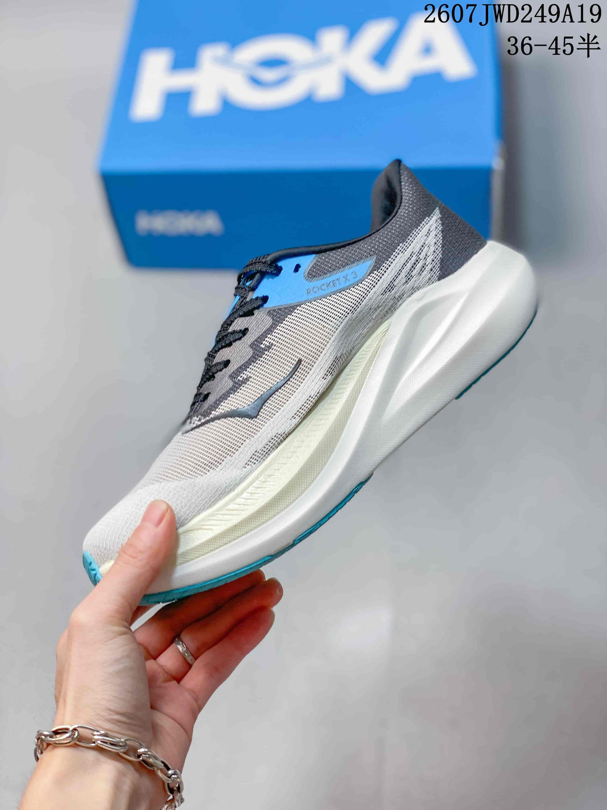 Hoka MAFATE X Trail Running Sneakers, Mountain Fog
