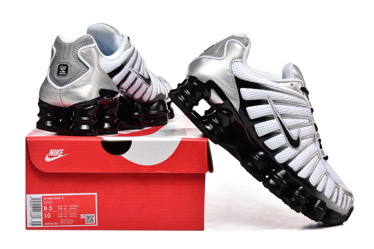 Nike Shox TL Sneakers White Silver Black