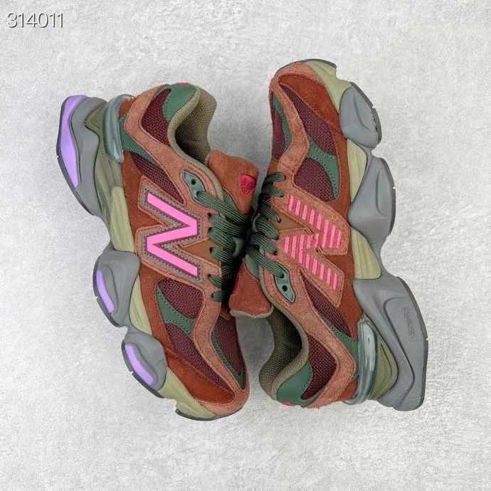 New Balance 9060 U9060BUR Burgundy Green Sneakers