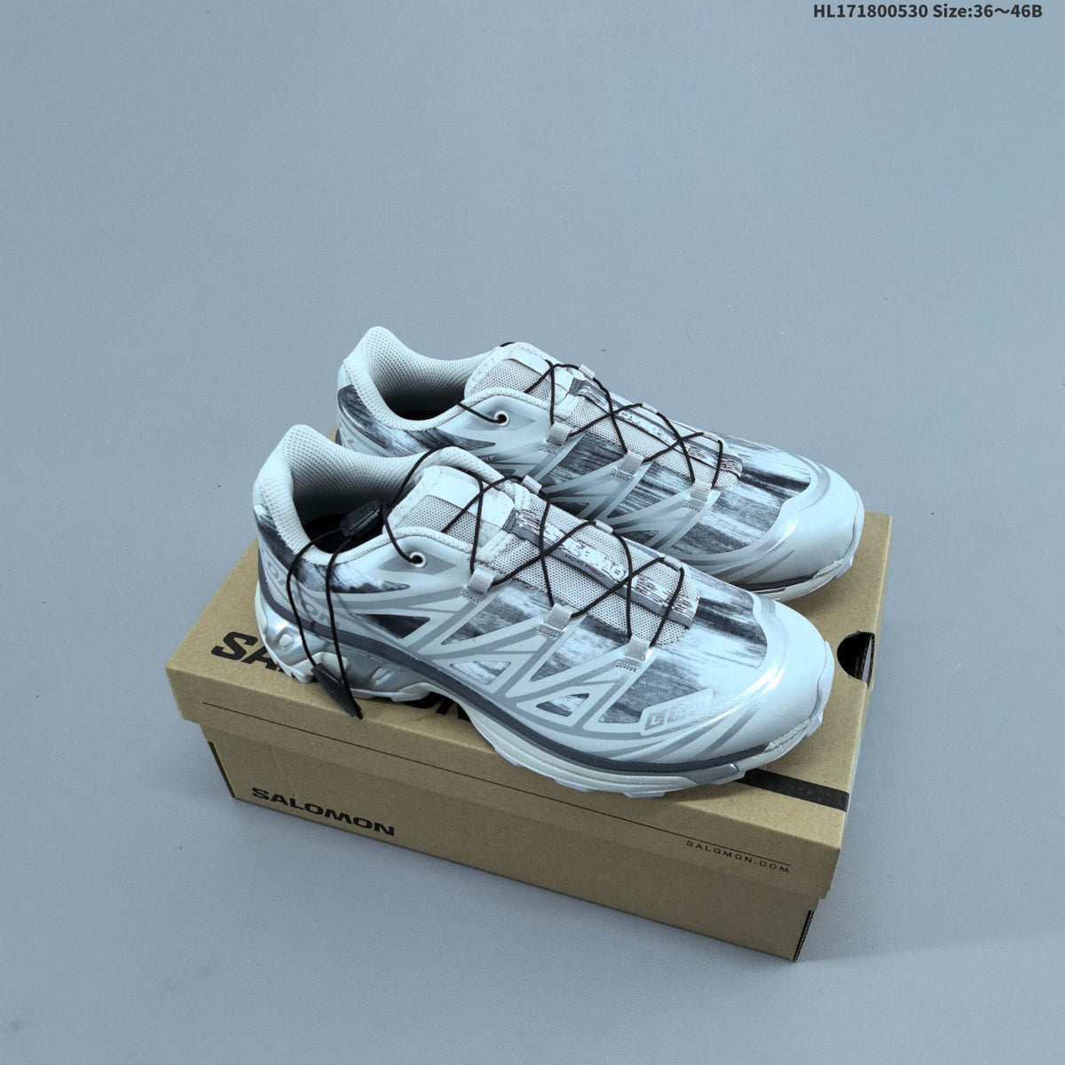 Salomon XT-6 Trail Running Shoes, White and Grey