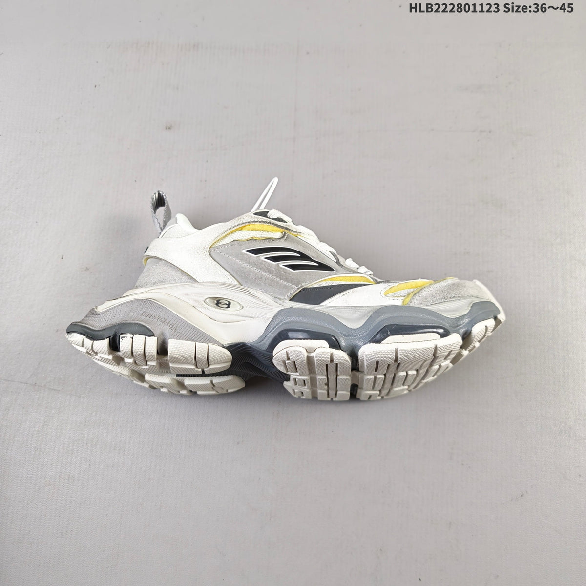Balenciaga Monday Low-Top Sneakers in Gray and White