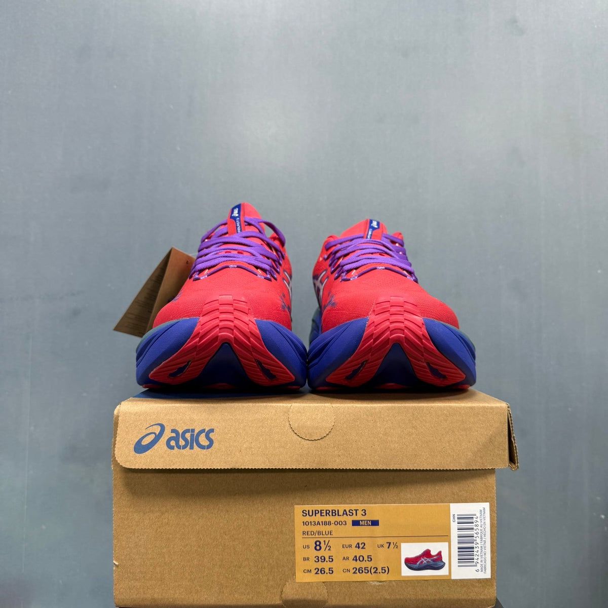 ASICS Superblast 3 Red and Blue Running Shoes 1013A188-003