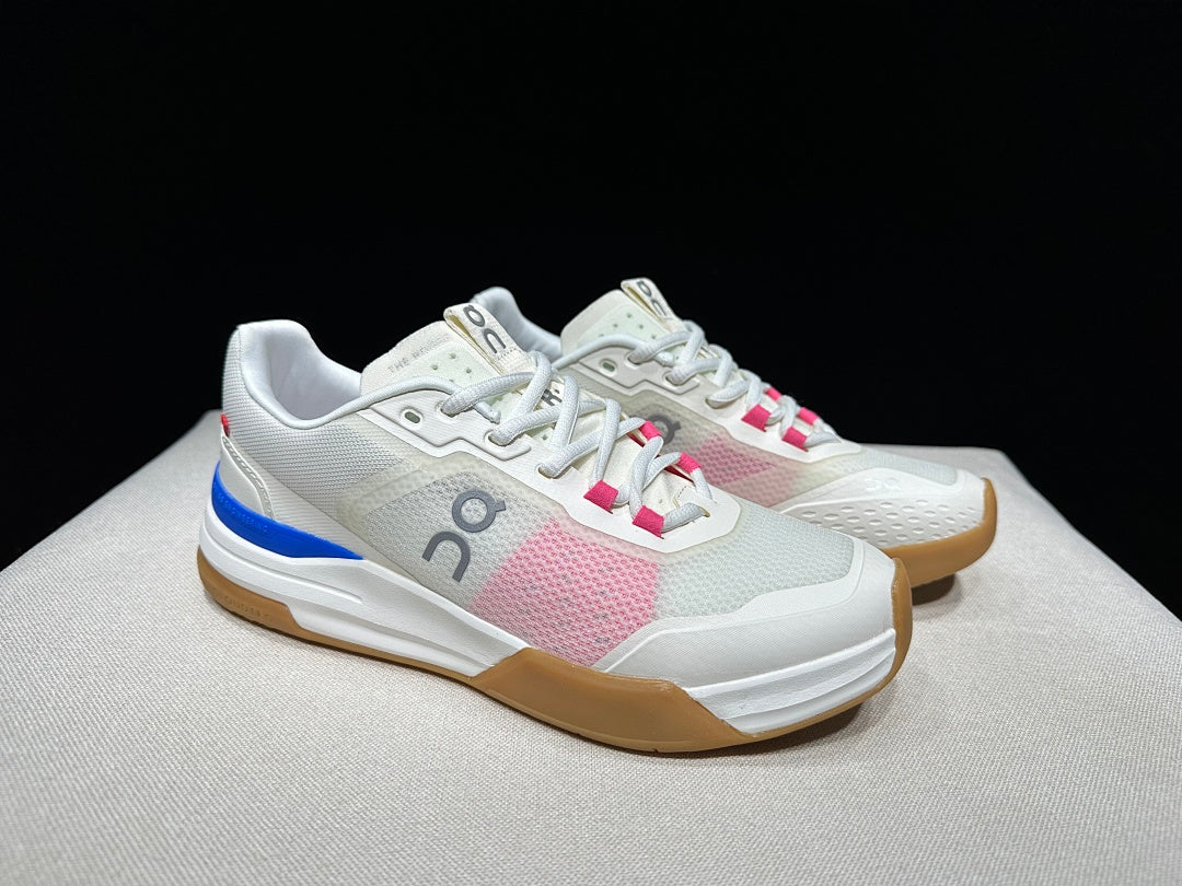 On The Roger Advantage Pro Tennis Shoes, White Blue Pink