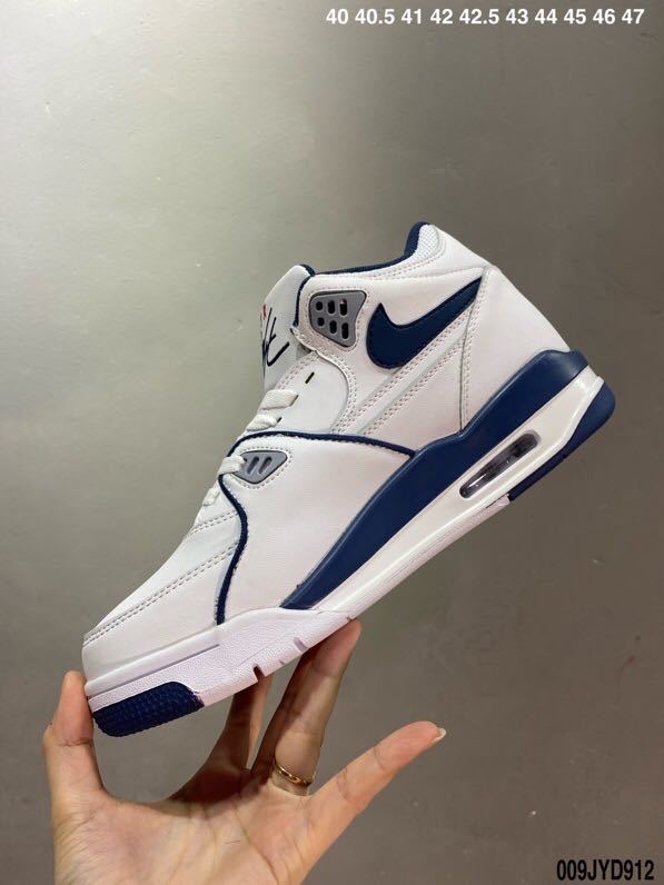 Nike Air Flight 89 White Navy Basketball Sneakers