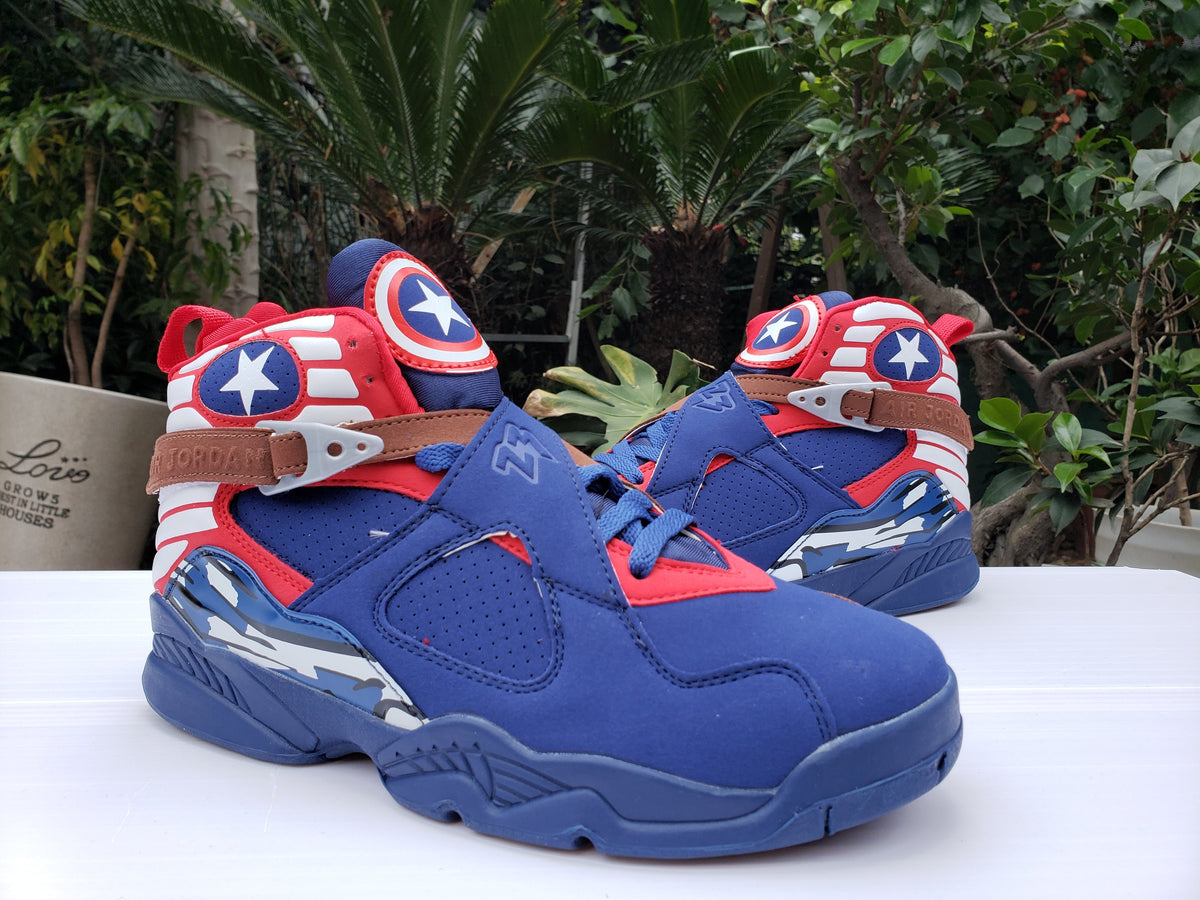 Jordan Air Jordan 8 High-Top Sneakers in Blue