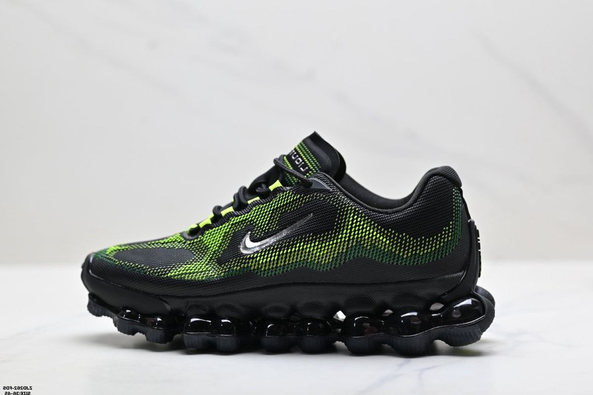 Nike Air Liquid Max Sneakers Black and Volt Green