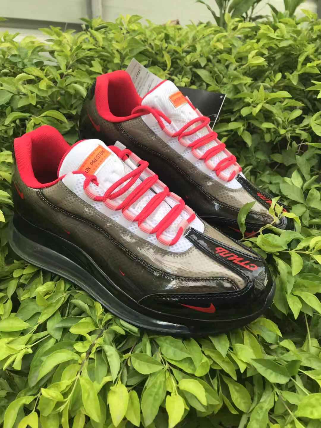 Nike Air Max 720 Sneakers Black Smoke Grey Red