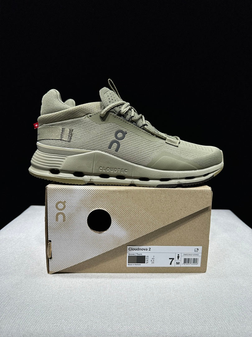 On Cloudnova 2 Sneakers in Olive Green