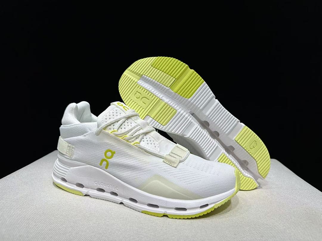 On Cloudnova 2 Sneakers White and Lime